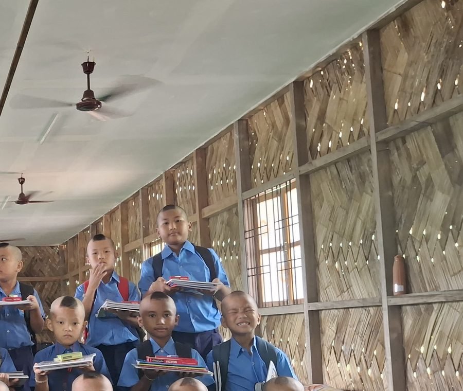 The school building at Nyibu Nyigam Yarku, Yekar