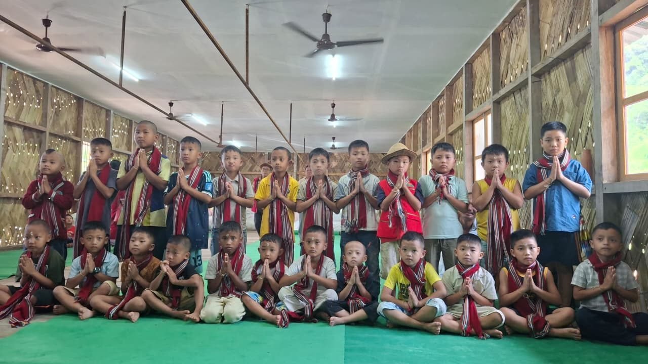 The first batch of students at morning prayer, 27 July 2026.